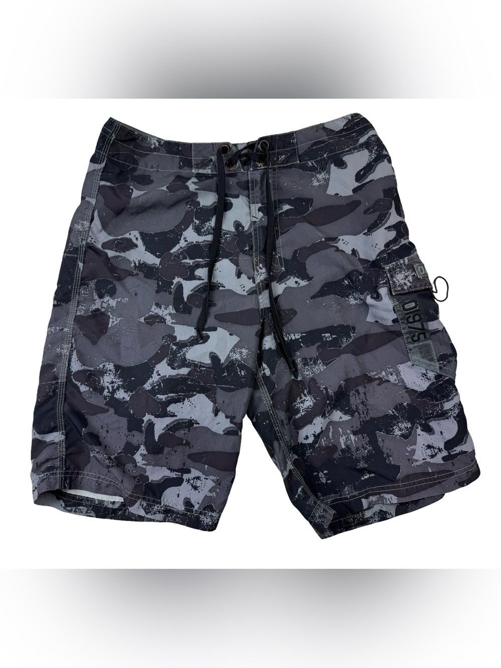 Oakley Battalion Software Men's Camo Board Shorts 31 Waist Vintage Y2K Gray